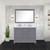 Lexora LVD48DB101 Dukes 48 in. W Dark Grey Double Sink Vanity Cabinet, Carrara Marble Top, and Faucet Set