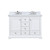 Lexora LVD48DA101 Dukes 48 in. W White Double Sink Vanity Cabinet, Carrara Marble Top, and Faucet Set