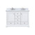 Lexora Dukes 48 in. W White Double Sink Vanity Cabinet, Carrara Marble Top, and Faucet Set