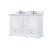 Lexora LVD48DA101 Dukes 48 in. W White Double Sink Vanity Cabinet, Carrara Marble Top, and Faucet Set