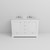 Lexora LVD48DA101 Dukes 48 in. W White Double Sink Vanity Cabinet, Carrara Marble Top, and Faucet Set