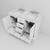 Lexora Dukes 48 in. W White Double Sink Vanity Cabinet, Carrara Marble Top, and Faucet Set
