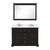 Lexora LD342248DGDSM46F Dukes 48 in. W Espresso Double Sink Vanity Cabinet, Carrara Marble Top, Faucet Set, and 46 in. Mirror