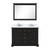 Lexora Dukes 48 in. W Espresso Double Sink Vanity Cabinet, Carrara Marble Top, Faucet Set, and 46 in. Mirror
