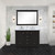Lexora Dukes 48 in. W Espresso Double Sink Vanity Cabinet, Carrara Marble Top, Faucet Set, and 46 in. Mirror