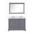 Lexora LD342248DBDSM46F Dukes 48 in. W Dark Grey Double Sink Vanity Cabinet, Carrara Marble Top, Faucet Set, 46 in. Mirror