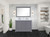 Lexora LD342248DBDSM46F Dukes 48 in. W Dark Grey Double Sink Vanity Cabinet, Carrara Marble Top, Faucet Set, 46 in. Mirror