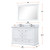 Lexora LD342248DADSM46F Dukes 48 in. W White Double Sink Vanity Cabinet, Carrara Marble Top, Faucet Set, and 46 in. Mirror