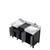 Lexora Zilara 55 inch W Black and Grey Double Sink Vanity Cabinet, Castle Grey Marble Top and Chrome Faucet Set