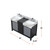 Lexora LZ342255SLISFMC Zilara 55 inch W Black and Grey Double Sink Vanity Cabinet, Castle Grey Marble Top and Chrome Faucet Set