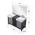 Lexora LZ342255SLISM53FMC Zilara 55 inch W Black and Grey Double Sink Vanity Cabinet, Castle Grey Marble Top, Chrome Faucet Set and 53 in Mirror