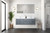 Lexora Geneva 60 in. W Dark Grey Wall Mount Double Sink Vanity Cabinet and Cultured Marble Top