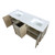 Lexora LLC60DKSOS000 Lancy 60 inch W x 20 in D Rustic Acacia Double Sink Vanity Cabinet and White Quartz Top
