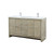 Lexora LLF60DKSOD000FCH Lafarre 60 inch W x 20 in D Rustic Acacia Double Sink Vanity Cabinet, White Quartz Top and Chrome Faucet Set