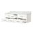 Lexora LVC60DA100 Castor 60 inch W White Double Sink Wall Hung Vanity Cabinet and Carrara Marble Top