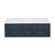 Lexora LVC60DE100 Castor 60 inch W Blue Double Sink Wall Hung Vanity Cabinet and Carrara Marble Top