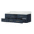 Lexora LVC60DE100 Castor 60 inch W Blue Double Sink Wall Hung Vanity Cabinet and Carrara Marble Top