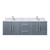 Lexora LVG60DB101 Geneva 60 in. W Dark Grey Wall Mount Double Sink Vanity Cabinet, Carrara Marble Top, and Faucet Set