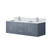 Lexora LVG60DB101 Geneva 60 in. W Dark Grey Wall Mount Double Sink Vanity Cabinet, Carrara Marble Top, and Faucet Set