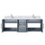 Lexora Geneva 60 in. W Dark Grey Wall Mount Double Sink Vanity Cabinet, Carrara Marble Top, and Faucet Set