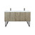 Lexora LVLY60DRA303 Lancy 60 inch W x 20 in D Rustic Acacia Double Sink Vanity Cabinet, Cultured Marble Top and Gun Metal Faucet Set