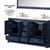Lexora  LVD60DE300 Dukes 60 in. W x 22 in. D Navy Blue Double Bath Vanity and Cultured Marble Top