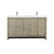 Lexora Lafarre 60 inch W x 20 in D Rustic Acacia Double Sink Vanity Cabinet, Cultured Marble Top and Brushed Nickel Faucet Set