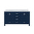 Lexora Jacques 60 in. W Navy Blue Double Sink Vanity Cabinet and White Quartz Top