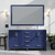 Lexora Jacques 60 in. W Navy Blue Double Sink Vanity Cabinet and White Quartz Top