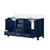 Lexora LVJ60DE300 Jacques 60 in. W Navy Blue Bath Vanity Cabinet and Cultured Marble Top
