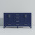 Lexora Jacques 60 in. W Navy Blue Bath Vanity Cabinet and Cultured Marble Top