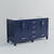 Lexora LVJ60DE300 Jacques 60 in. W Navy Blue Bath Vanity Cabinet and Cultured Marble Top