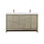 Lexora Lafarre 60 inch W x 20 in D Rustic Acacia Double Sink Vanity Cabinet, Cultured Marble Top and Rose Gold Faucet Set