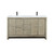 Lexora LVLF60DRA303 Lafarre 60 inch W x 20 in D Rustic Acacia Double Sink Vanity Cabinet, Cultured Marble Top and Gun Metal Faucet Set