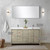 Lexora  LLF60DKSODM55FCH Lafarre 60 in W x 20 in D Rustic Acacia Double Bath Vanity, White Quartz Top, Chrome Faucet Set and 55 in Mirror