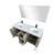 Lexora LVLF60DRA313 Lafarre 60 inch W x 20 in D Rustic Acacia Double Sink Vanity Cabinet, Cultured Marble Top, Gun Metal Faucet Set and 55 in Mirror