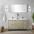 Lexora Lafarre 60 inch W x 20 in D Rustic Acacia Double Sink Vanity Cabinet, Cultured Marble Top, Gun Metal Faucet Set and 55 in Mirror