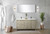 Lexora LVLF60DRA313 Lafarre 60 inch W x 20 in D Rustic Acacia Double Sink Vanity Cabinet, Cultured Marble Top, Gun Metal Faucet Set and 55 in Mirror