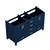 Lexora Jacques 60 in. W Navy Blue Double Sink Vanity Cabinet