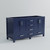 Lexora LJ342260DE00000 Jacques 60 in. W Navy Blue Double Sink Vanity Cabinet