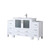 Lexora Volez 60 inch W White Double Sink Vanity Cabinet with Side Cabinets, White Ceramic Top, and Faucet Set