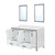 Lexora LVZV60DA210 Ziva 60 inch W White Double Sink Vanity Cabinet, White Quartz Top and 22 in Mirrors