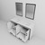 Lexora Ziva 60 inch W White Double Sink Vanity Cabinet, White Quartz Top and 22 in Mirrors