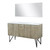 Lexora  LLC60DKSOSM55 Lancy 60 in W x 20 in D Rustic Acacia Double Bath Vanity, White Quartz Top and 55 in Mirror