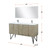 Lexora LLC60DKSOSM55 Lancy 60 inch W x 20 in D Rustic Acacia Double Sink Vanity Cabinet, White Quartz Top and 55 in Mirror