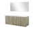 Lexora  LVFB60DK310 Fairbanks 60 in W x 20 in D Rustic Acacia Double Bath Vanity, Cultured Marble Top and 55 in Mirror
