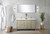 Lexora Lafarre 60 inch W x 20 in D Rustic Acacia Double Sink Vanity Cabinet, White Quartz Top, Rose Gold Faucet Set and 55 in Mirror
