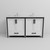 Lexora LVZV60DA201 Ziva 60 inch W White Double Sink Vanity Cabinet, White Quartz Top and Faucet Set