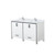 Lexora  LVZV60DA301 Ziva 60 in W x 22 in D White Double Bath Vanity, Cultured Marble Top and Faucet Set