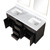Lexora LVA60DJ110 Abbey 60 inch W Black Oak Double Sink Vanity Cabinet, Carrara Marble Top, and 28 in Mirrors
